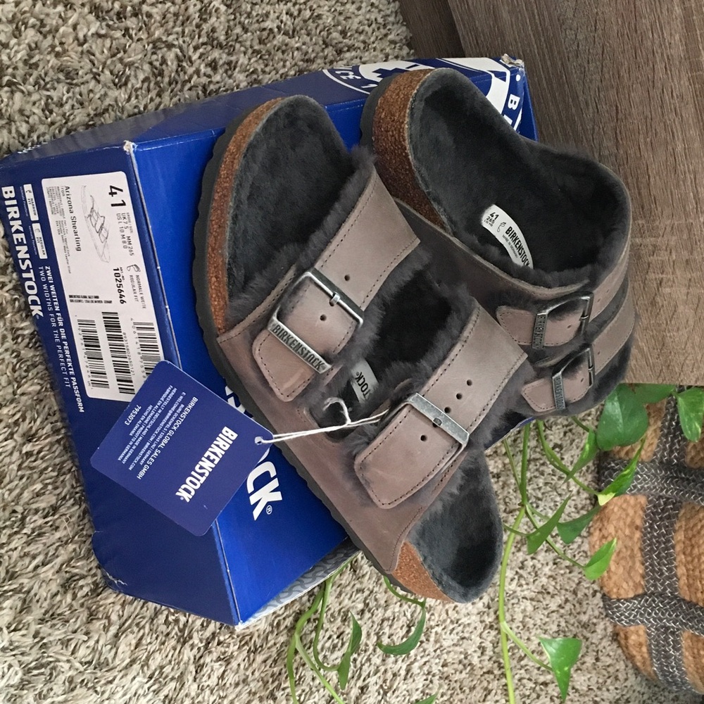 Birkenstock Arizona Shearling Gray 41